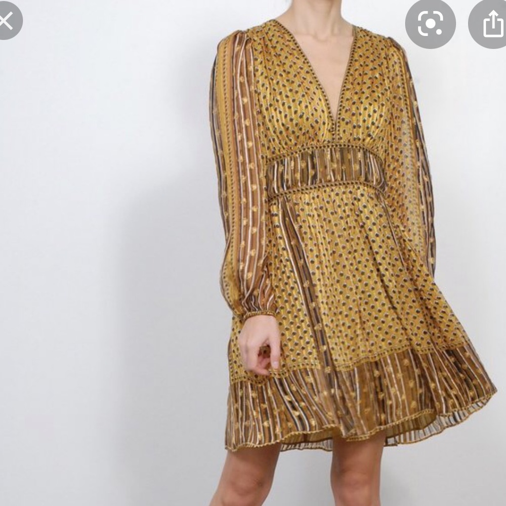 Ulla Johnson Martine Silk Scarf Print Dress Size 6